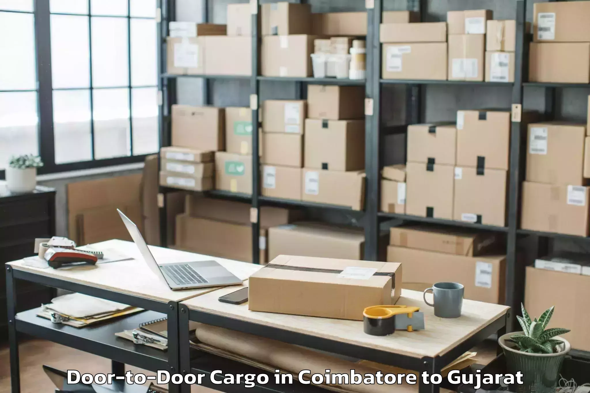 Coimbatore to Khambhaliya Door To Door Cargo Booking